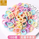 南方姑娘100根儿童不伤发皮筋无缝太阳花头绳发绳小女孩扎发圈双线打高弹 100根儿童发圈马卡龙色