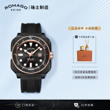 雷米格（ROMAGO）深潜者300全自动机械表瑞士表腕表潜水表专业男表 黑色