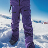 AWKA 滑雪裤女单板滑雪服男加厚防水保暖工装拉链裤子双板户外专业 紫色 L