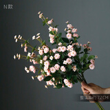 野派 北欧自然风小蔷薇仿真花假花摆件家居客厅装饰花内软装饰品 N款花束5支装