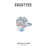 EKUSTYEE 创意古罗马大卫胸针ins潮 个性日系可爱卡通情侣别针包包金属徽章男女配饰刻字 粉蓝重影头像胸针