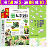 【包邮】蔬菜种植技术室内室外西红柿黄瓜茄子青菜辣椒草莓阳台露台阳台庭院顶楼 种菜栽培实用手册 一平米的私家菜园+在家种蔬果（套装2册）