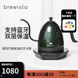 BREWISTA智能温控手冲咖啡壶不锈钢温控手冲家用细长嘴点热手冲壶 四代-蓝牙款 0.6L