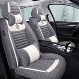 老垫家 新款亚麻汽车坐垫四季通用养生布艺简约座垫全包围汽车座套 升级养生款-低调灰-豪华版 全麻全包-全车五座-下单留言车型