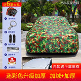 雪铁龙新世嘉三厢两厢车衣C4世嘉牛津布车罩盖车布防雨晒汽车外套 新世嘉三厢【迷彩色升级加强款】加绒+