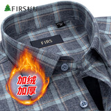 杉杉加绒衬衫男  中年纯棉格子衬衣男商务休闲 A1188-3加绒款 40 