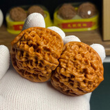 老树果野生文玩核桃新手级四座楼狮子头三菱橄榄核官帽苹果园南疆石磨盘 40-42精品本色官帽