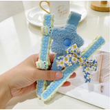 早纪（ZAOJI）儿童魔术贴发箍发带女发卡头饰碎发神器宝宝刘海花朵网红 【三件装】蓝色系列