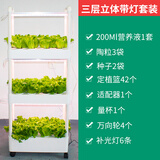 乾元益菜 阳台无土栽培蔬菜种植机水培设备家用种菜神器室内家庭种植箱 新款三层立体水循环带灯套装 大