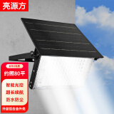 亮源方太阳能投光灯高亮户外防水投射灯光控庭院工厂房照明壁灯 高亮1300LM-约照150平-光控
