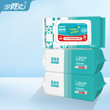 可赛克卫生湿巾60抽洁厕湿巾卫生湿纸巾 一次性洗脸巾30抽卸妆孕婴洁面 湿厕纸60抽*3包