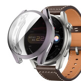 韩默 适用华为watch3 pro new手表保护套表盘全包屏保膜电镀TPU防摔软壳高清 灰色 华为watch3 pro 【48mm适用】