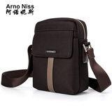 阿诺妮斯单肩包男斜挎包简约休闲耐用防水牛津布男包时尚手机包小挂包竖款