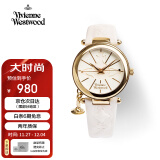 薇薇安·威斯特伍德（Vivienne Westwood）西太后女士手表复古皮带欧美腕表生日礼物送女友礼盒装V006WHWH