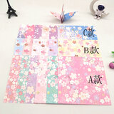 烫金樱花日式和风精美艺术手工纸儿童纸鹤折纸15厘米千代纸 烫金樱花A.B.C三款共42张