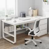 尋巧（SPERMEK） 电脑桌台式家用卧室写字桌简约宿舍书桌学生学习职员办公室桌子 【桌椅组合】暖白色160CM