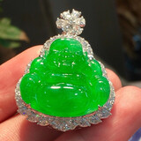 玉施天然A货缅甸翡翠吊坠冰种观音玉石佛公挂件首饰项链山水玉坠龙牌 已联系客服选货，尾款1000