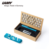 凌美（LAMY）钢笔礼盒 狩猎系列宋代限定套装练字正姿钢笔学生文具办公礼品 毕业礼物 苍青0.5mm