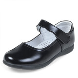 郑童鞋 女童皮鞋真皮黑色儿童表演出鞋花童鞋学生黑色单鞋礼仪鞋校鞋牛皮软底 23619简单秀气 中童38码/鞋内长24cm