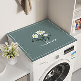 美飞滚筒洗衣机盖垫洗衣机罩套吸水防滑速干冰箱防尘罩软硅藻泥万能垫 雏菊兰底 60*60CM加厚硅藻泥