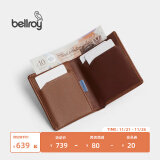 Bellroy澳洲 Note Sleeve 简约皮革短夹男士皮夹时尚礼物纤薄钱包 深咖色（防盗刷）