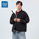 真维斯男装厚款棉服2024冬季新款男式休闲舒适多色可选学生棉袄DS 黑色2010 L