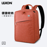 乐上（LEXON）双肩包14英寸简约背包商务出差通勤书包男电脑包抗菌内里橘色