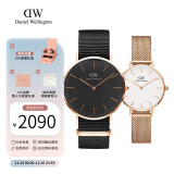 丹尼尔惠灵顿（DanielWellington）手表 dw男女士手表情侣简约时尚欧美腕表石英对表 生日礼物送女友 情侣对表男40/女28-DW148/DW219