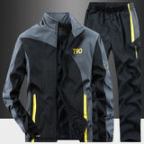 WODEPUS KISS秋冬季户外摩托车骑行服套装男冲锋衣透气机车服防风防水薄款夹克 2601黑色（春秋薄款） 3XL（建议145-165斤）