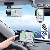 倍腾车载后视镜手机支架导航多功能支架汽车用品+3合1数据线+车充