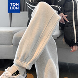 唐狮（TonLion）2026春秋新款女束脚卫裤显瘦休闲侧拼休闲运动裤