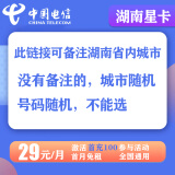 中国电信湖南电信星卡电信橘子卡流量手机卡29元135G100分钟（长期套餐）上网电话卡 二：湖南星卡电信卡29元135G+100分+长期