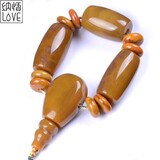 纳悟 战国红玛瑙配饰套装四件套佛头三通隔珠星月菩提108佛珠手串套餐 战国红套装8111