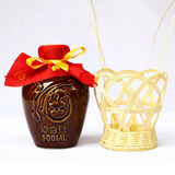 陶瓷酒瓶礼品空瓶烧酒瓶家用酒具1-10斤酒壶复古陶瓷酒坛 加厚10斤装空瓶+红布+提篮