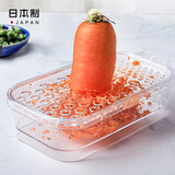 日本进口厨房磨泥器蔬菜碾磨器水果泥研磨器儿童辅食磨泥盘家用姜蒜磨泥板土豆磨蓉器胡萝卜磨碎器磨苹果泥器 透明两个