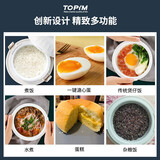 拓浦精工（TOPIM） TOPIM迷你电饭煲一人小型电饭锅家用单人煮饭锅煲仔饭1-2人保温一碗米 白雅0.65升 0.65L