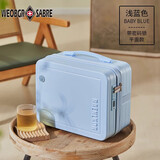 WEOBGR SABRE瑞士军刀14寸超轻手提行李箱化妆箱女迷你小旅行箱轻便12寸登机箱 浅蓝色【ABS防刮磨砂+密码锁】 14英寸 【可登廉价航空】