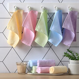 竹之锦 竹纤维方巾 柔软吸水小毛巾方巾口水巾儿童专用毛巾幼儿园洗脸巾 竹纤维方巾20*20cm 5条装 5条