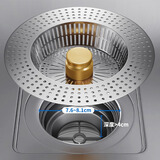 慕乐厨房飞碟下水老式浅水槽过滤网洗菜盆弹跳芯洗菜池漏水塞子堵水盖 水槽过滤网【不锈钢材质】