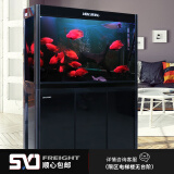闽江（minjiang）鱼缸水族箱免换水生态造景客厅风金龙鱼缸玻璃乌龟缸锦鲤缸 黑色（礼包+升级过滤） 长60*宽30*高64.5（鱼缸缸体）