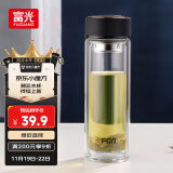 富光双层玻璃杯 高硼硅男女士茶水分离杯带茶杯隔水杯泡茶杯子400ml