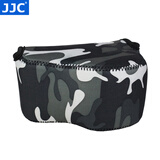JJC 相机内胆包 收纳保护套 适用于索尼A6600 A6100 A6000 A5100 A6300 A6400 ZV-E10 RX1RII微单配件 OC-S1YGR小号 迷彩灰