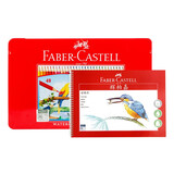 辉柏嘉（Faber-castell）水溶性彩铅笔48色+16K细纹230g20页绘画本手画笔套装115949红铁盒装美术写生