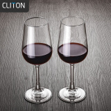 CLITON红酒杯家用高脚杯 波尔多红酒杯葡萄酒杯玻璃杯 酒具套装2只装