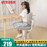 益威（EIEV） 儿童学习椅可升降学生椅子儿童写字椅 儿童矫姿椅学生座椅家用电脑椅 贵族灰-正姿增高脚踏款