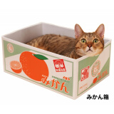 贝意品猫窝猫玩具猫抓板能磨爪的猫窝纸箱 底层瓦楞猫抓板宠物纸盒房子 橙子箱(含猫抓板)