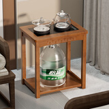 明竹茶桌家用小茶台边柜侧柜实木泡茶吧茶几烧水壶一体水桶架茶水柜子 花梨色茶台【单茶台】