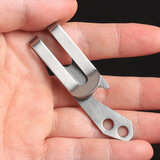 博友不锈钢腰挂钥匙扣汽车钥匙扣挂件钥匙扣彩色夹片款可翻盖钱夹EDC 208