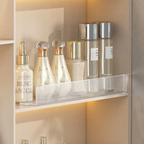 家佰利浴室镜柜内收纳盒亚克力卫生间洗漱台镜柜挡板防掉落化妆品置物架 镜柜L型隔板-30CM【无痕贴安装】