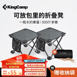 KingCamp折叠椅2个装折叠凳马扎户外钓鱼椅写生野餐旅行地铁带收纳袋